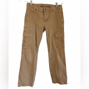 Women's Duluth Trading Co 'Curvesetter' Cargo Pants Utility Camel Color Size 2P